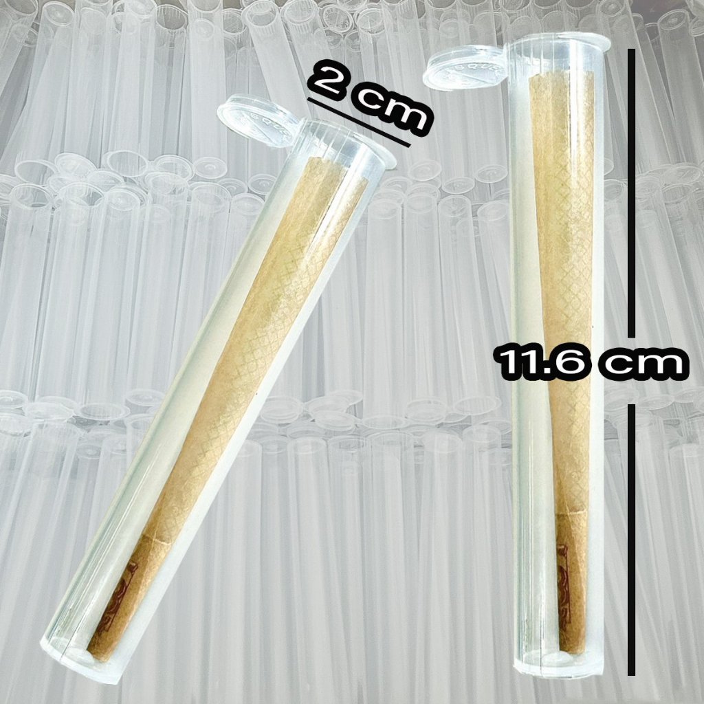 หลอดพลาสติก ขนาด116mm Plastic Tube for Joint King Size มีฝาปิด ป้องกันการยับ น้ำหนักเบา พกพาง่าย