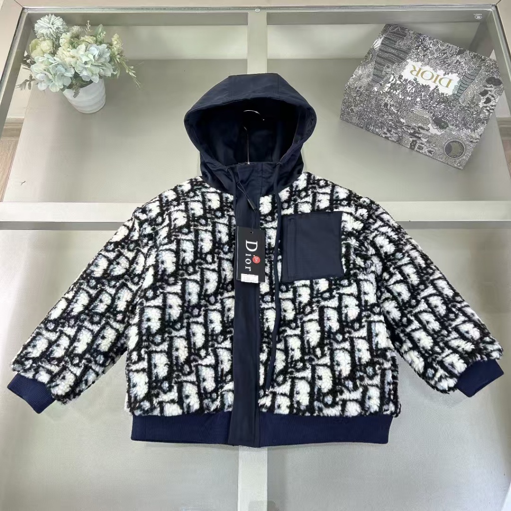 เสื้อแจ็คเก็ตผ้าฝ้ายเด็ก Dior ของแท้ --- ขนาด: 100-150