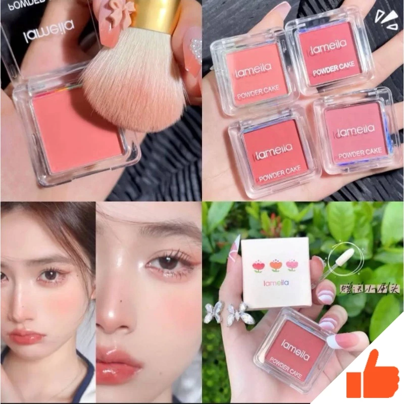 บลัชออน เนื้อแมท โทนสีสวย เนื้อละเอียด สีชัดบางเบา กันน้ำ ติดทน