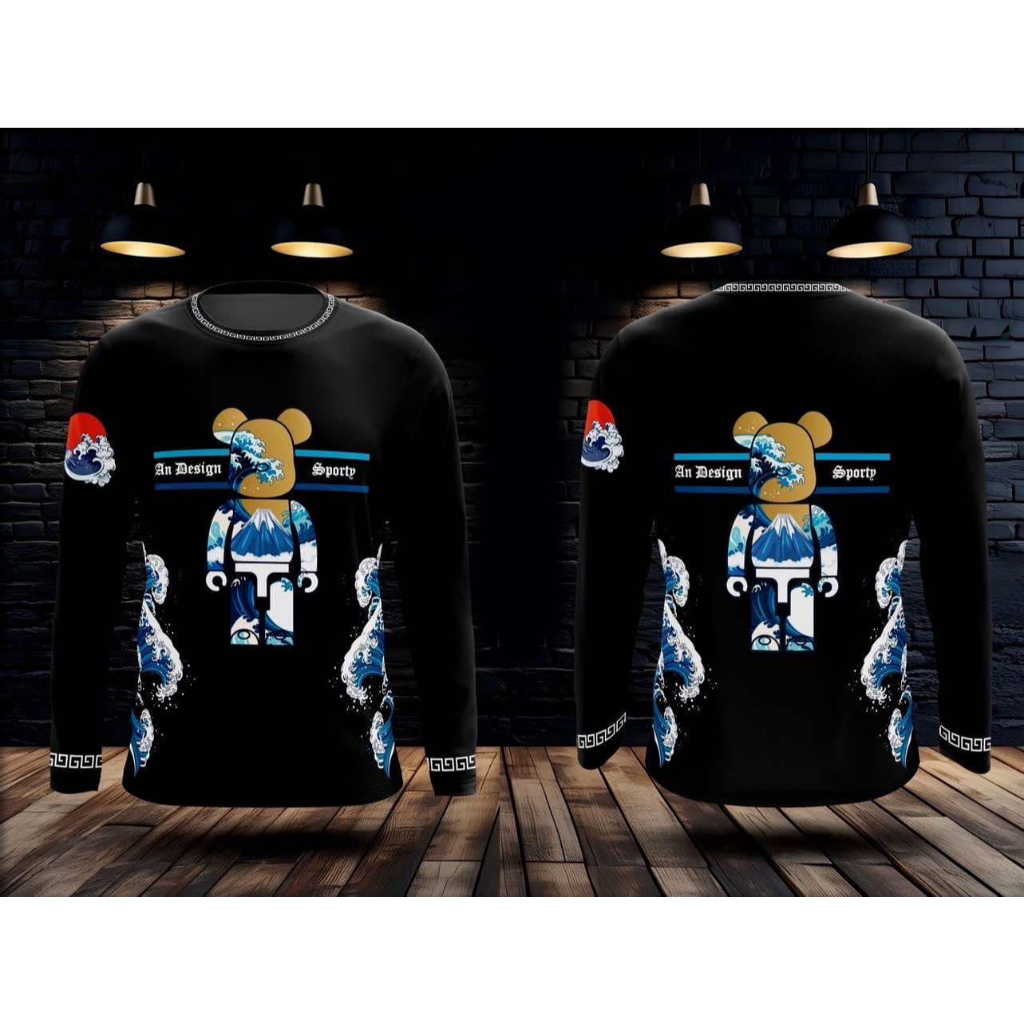 เสื้อแขนยาวหมีทะเล An Design พิมพ์ลายคมชัด
