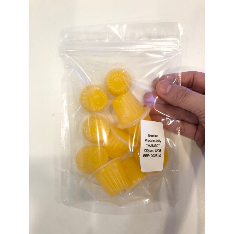 ⭐️แบ่ง 10 pcs= 120฿  ⭐️Mango  JELLY FOR BEETLE import Product เยลลี่โปรตีนยางไม้ สำหรับด้วงแมลง รส ส
