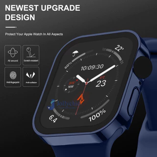 iWatch Series10/11-42mm46mm2-in-1 electroplated กันน้ำป้องกันกรณี 9 8 7 6 5 4 SE ป้องกันการชนกันกรณี 40/41/45/49 มม.