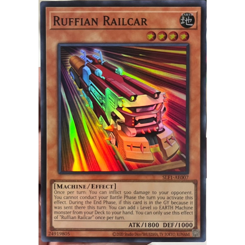 Yugioh Asia-Eng [SLF1-AE007] Ruffian Railcar (Super Rare) การ์ดยูกิแท้ถูกลิขสิทธิ์