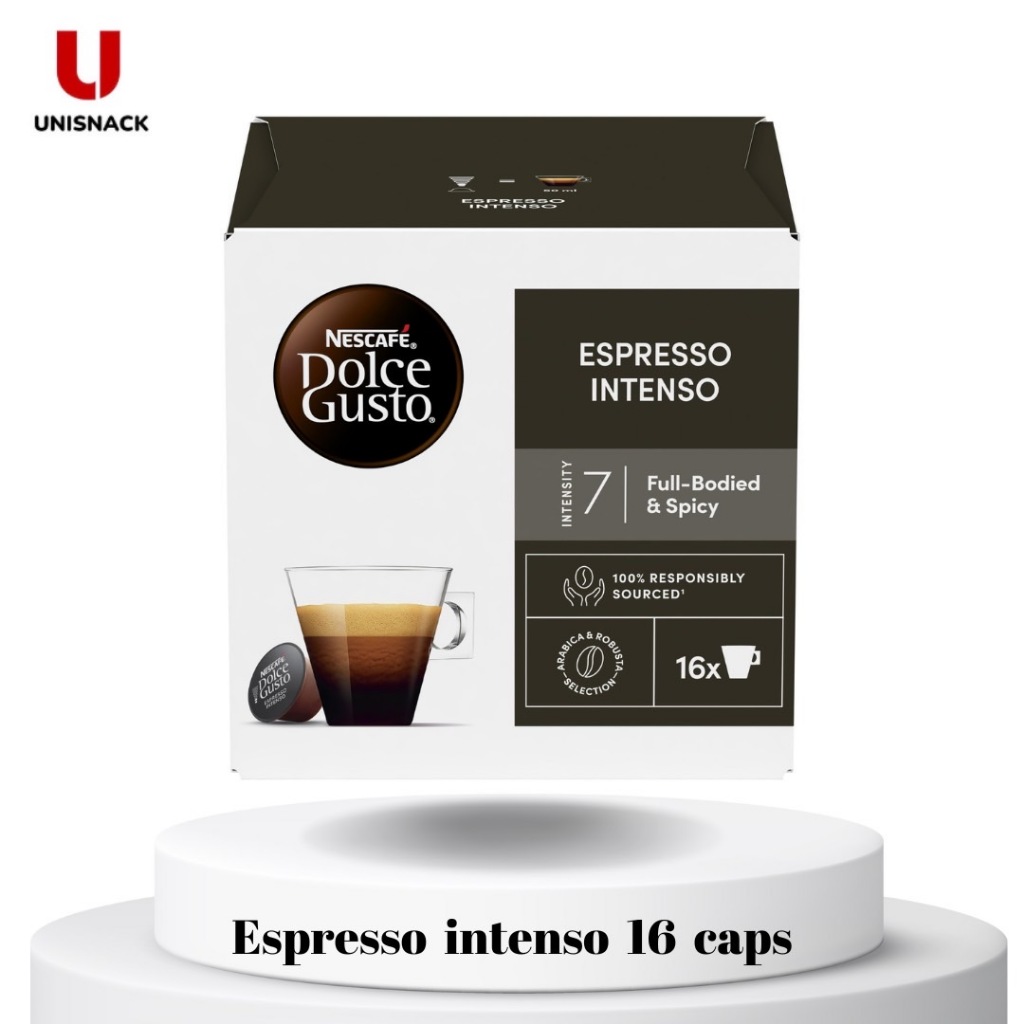 Nescafe Dolce Gusto Espresso Intenso แคปซูลกาแฟ 1 กล่อง/16 แคปซูล เอสเพรสโซ่ อินเทนโช่ ( DG Espresso