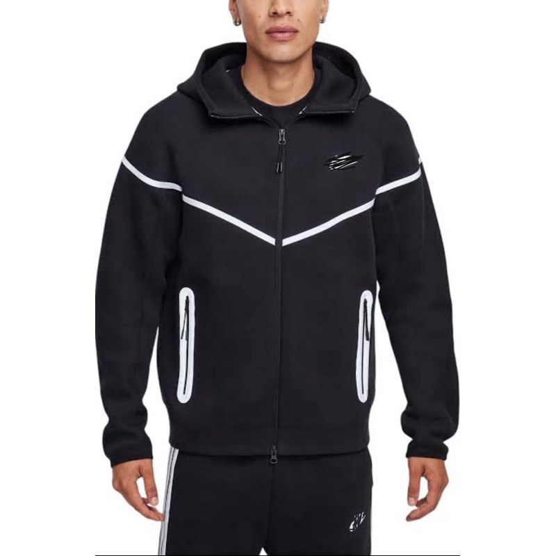 Reflective Tech Fleece Full-Zip Hoodie ของจริงมีโลโก้
