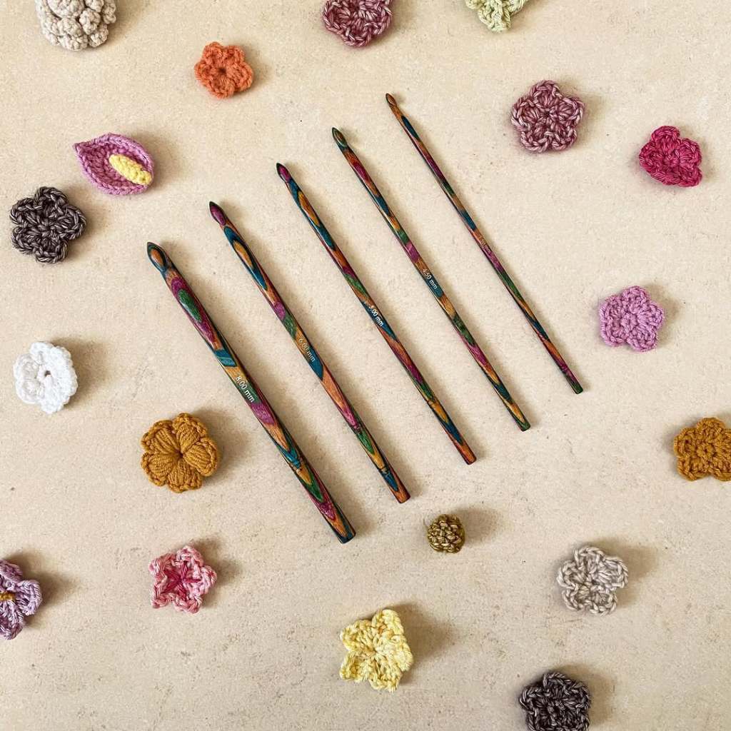 KnitPro Symfonie Single Ended Crochet เข็มโครเชต์ด้ามไม้ Birchwood คุณภาพสูง