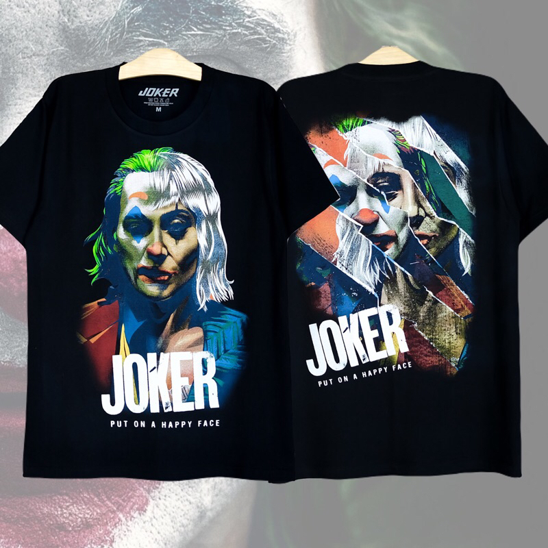 เสื้อยืด Joker 2 สีดำ ผ้าCotton100% ไม่มีตะเข็บข้าง