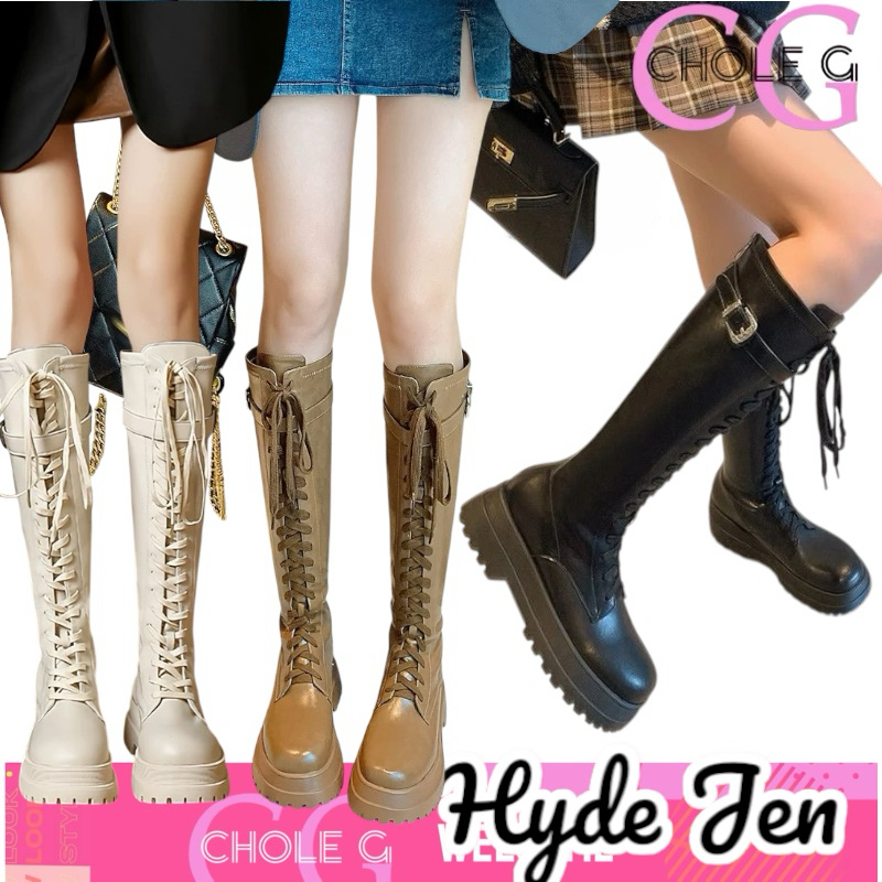 Chole G:Hyde Jen Moss Korea Long Boots รองเท้าบูทหนังยาวลุยหิมะ (SH0174)