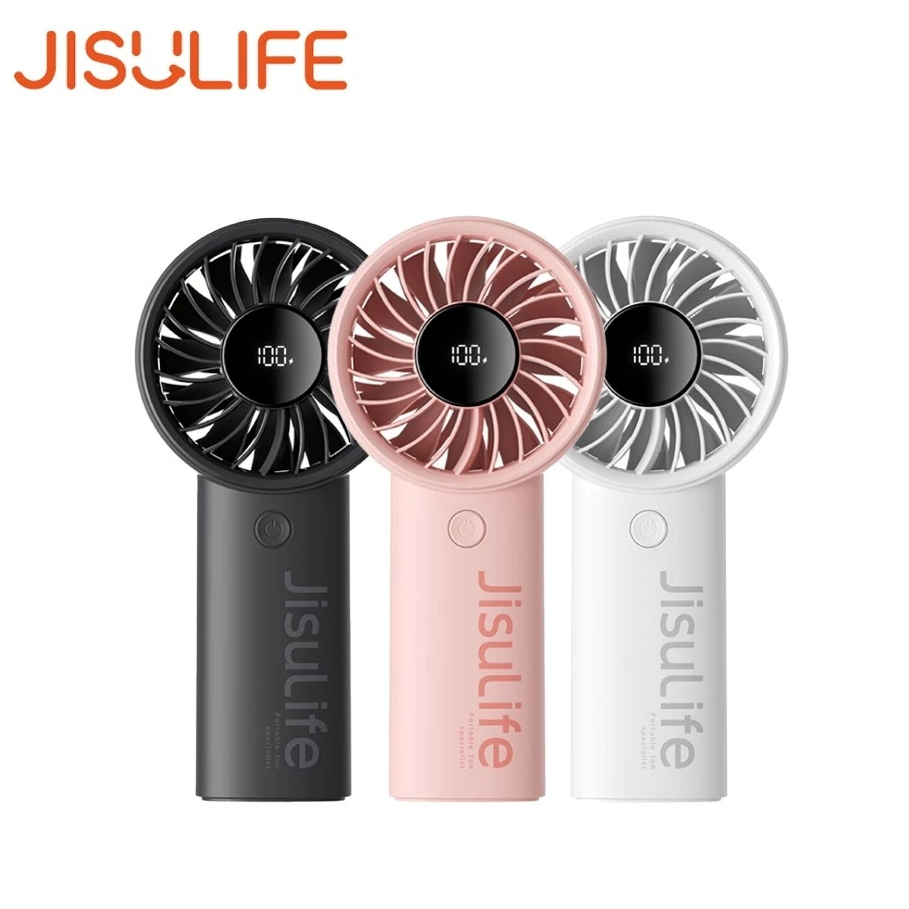 Jisulife Life 4 Handheld Fan พัดลมมือถือ ขนาดเล็กพกพาง่าย มีหน้าจอ LED ปรับระดับความแรงได้ 5 ระดับ ใช้งานนาน 13 ชั่วโมง