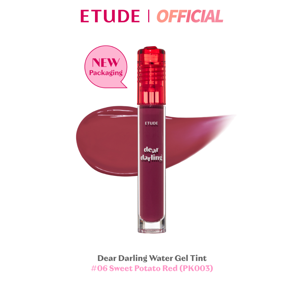 ETUDE (NEW) Dear Darling Water Gel Tint 06 Sweet Potato Red (#PK003) อีทูดี้ ทิน