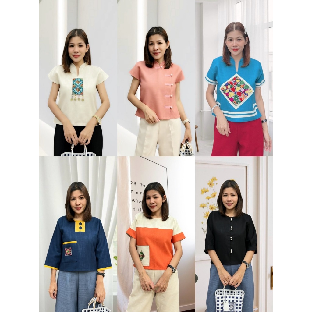 เสื้อผ้าใยกัญงอัดกาว แบบใหม่ งานสั่งตัดตามออเดอร์เท่านั้น ลายใหม่