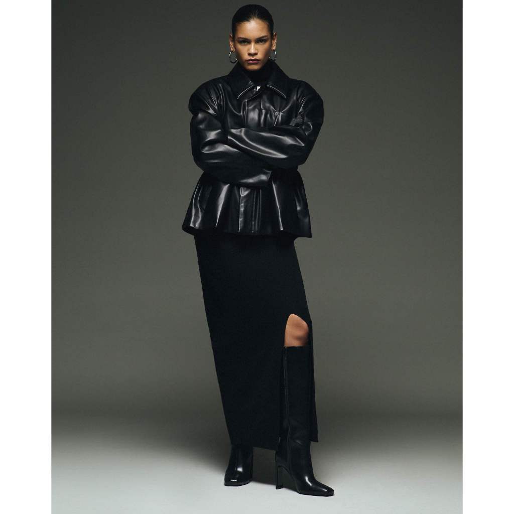 Aliotte - Vega Jacket เสื้อแจ็คเก็ตหนังคอปกเอวจั๊ม