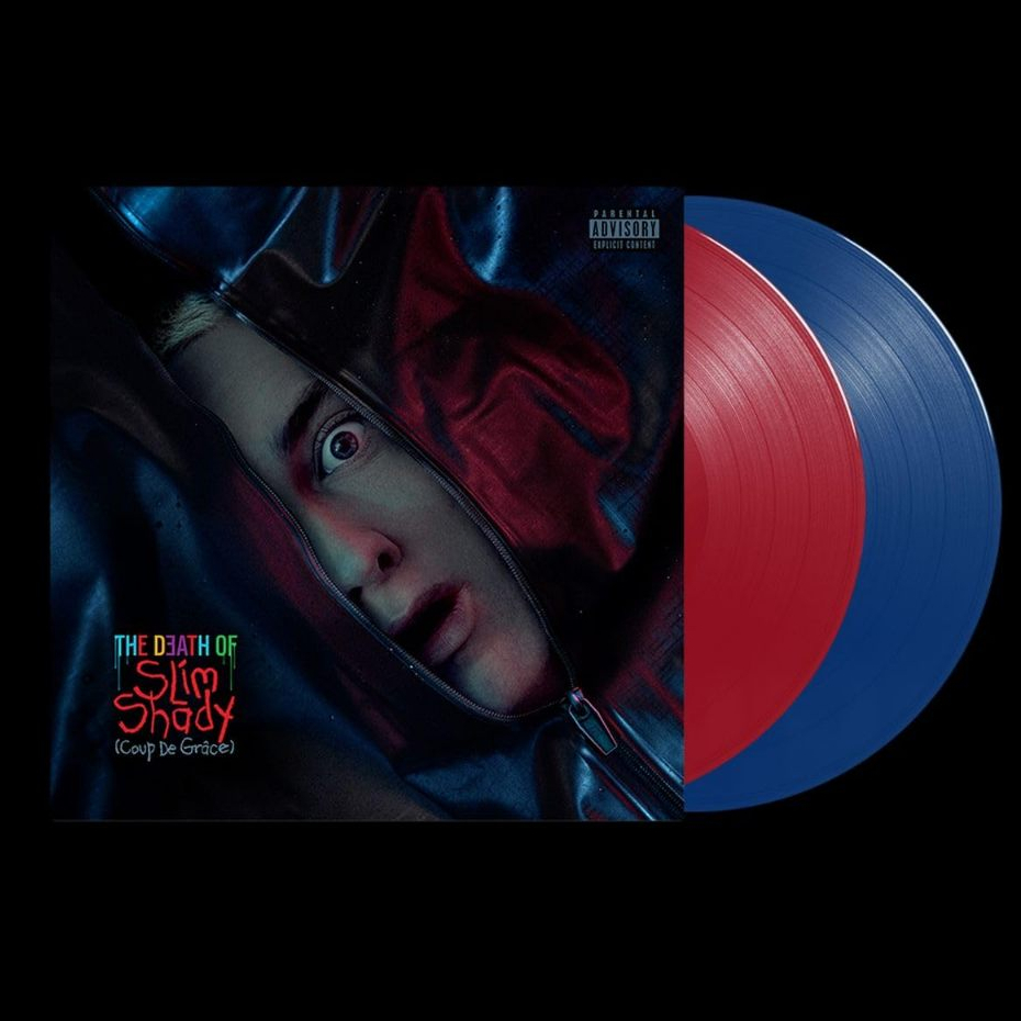 (พร้อมส่ง🔥) แผ่นเสียง Eminem The Death Of Slim Shady ,Vinyl,2LP, Album, Red / Blue  มือหนึ่ง ซีล