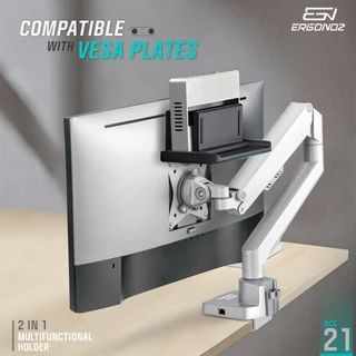 ERGONOZ 2-in-1 multifunctional holder ใช้วาง Mini PC ติดกับVESAแขนจับจอ Laptop Stand แท่นวางแล็ปท็อป