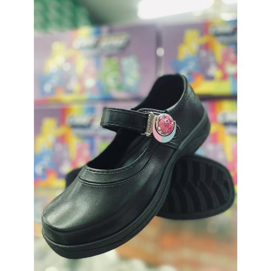 Chappy รองเท้านักเรียน หญิง รุ่น Care Bears แคร์แบร์ CB-888,CB-999 หนังดำ ไซส์ 34-43