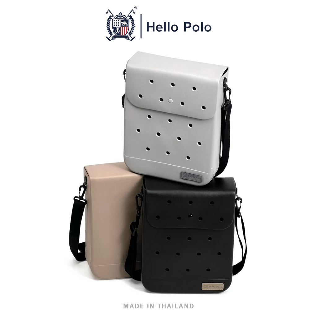Hello Polo กระเป๋าใส่เอกสาร ไอแพด ครอสบอดี้ BH2006 ยาง EVA สายกระเป๋าปรับได้ สำหรับผู้ชายและผู้หญิง ขนาด 31.5x24.5 CM.
