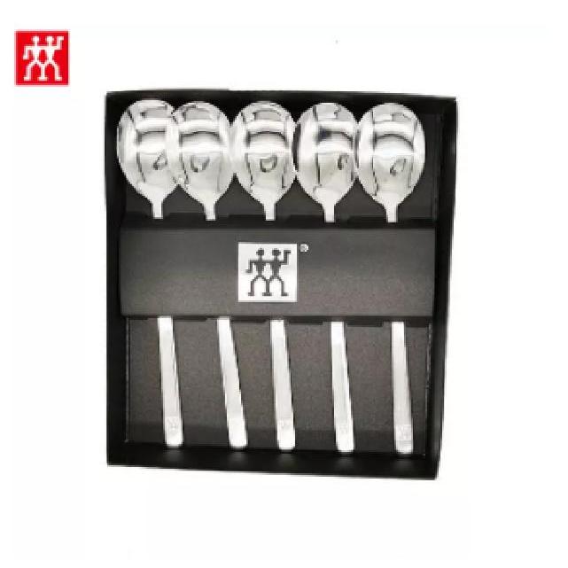 เยอรมัน Zwilling ช้อนข้าว 5 ชิ้นชุด 304 สแตนเลสแยกช้อนข้าวช้อนครัวเรือนซุป spoon