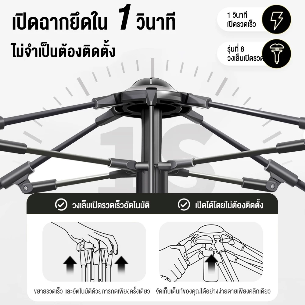 เต็นท์กางอัตโนมัติ เต็นท์สนาม สำหรับ 4-8 คน thumbnail 10