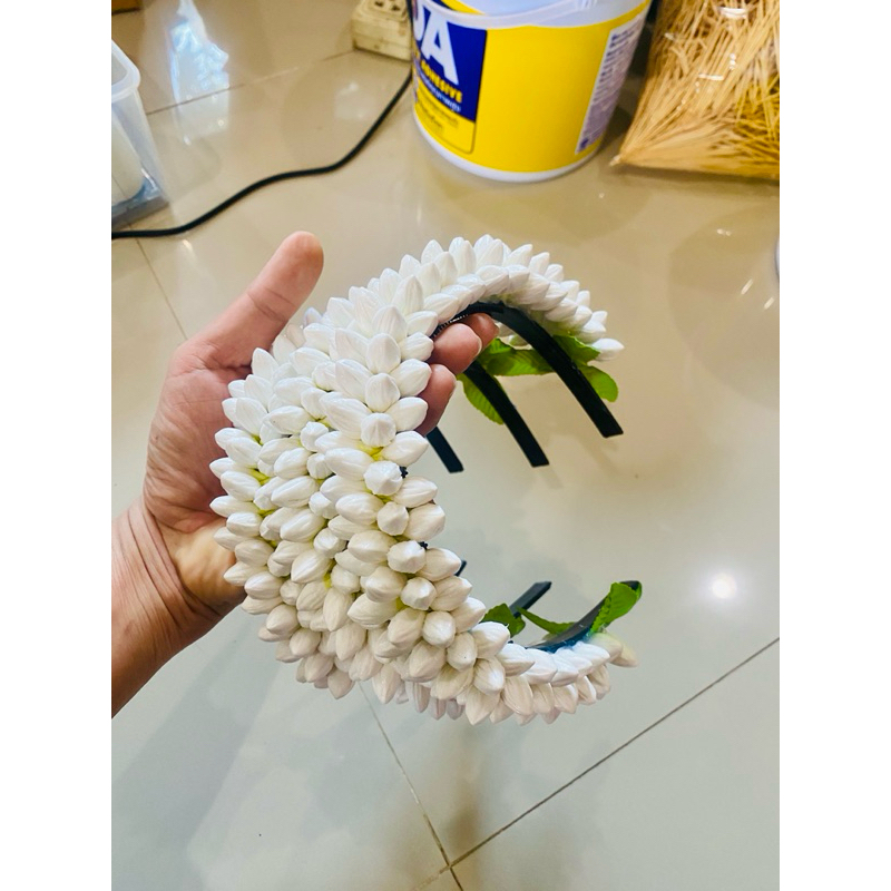 ที่คาดผมดอกมะลิทิชชู่