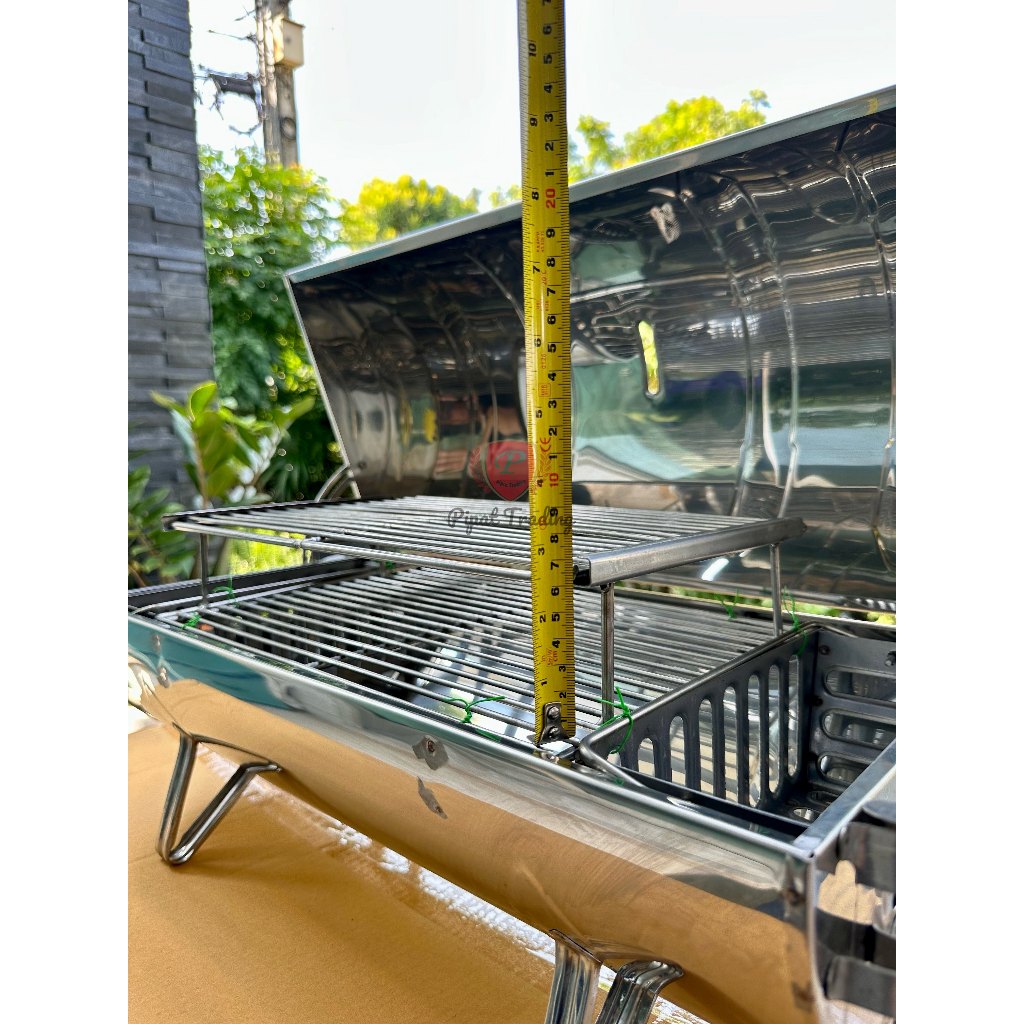 เตาสแตนเลสไร้ควัน 2ชั้น รุ่น SL-2FS 55cm (เล็ก) เตาอบ สแตนเลส304แท้100% ไม่ขึ้นสนิม เกรดเครื่องครัว ราคา ถูกที่สุด ดีลบีเคเค แกลเลอรีภาพที่ 5
