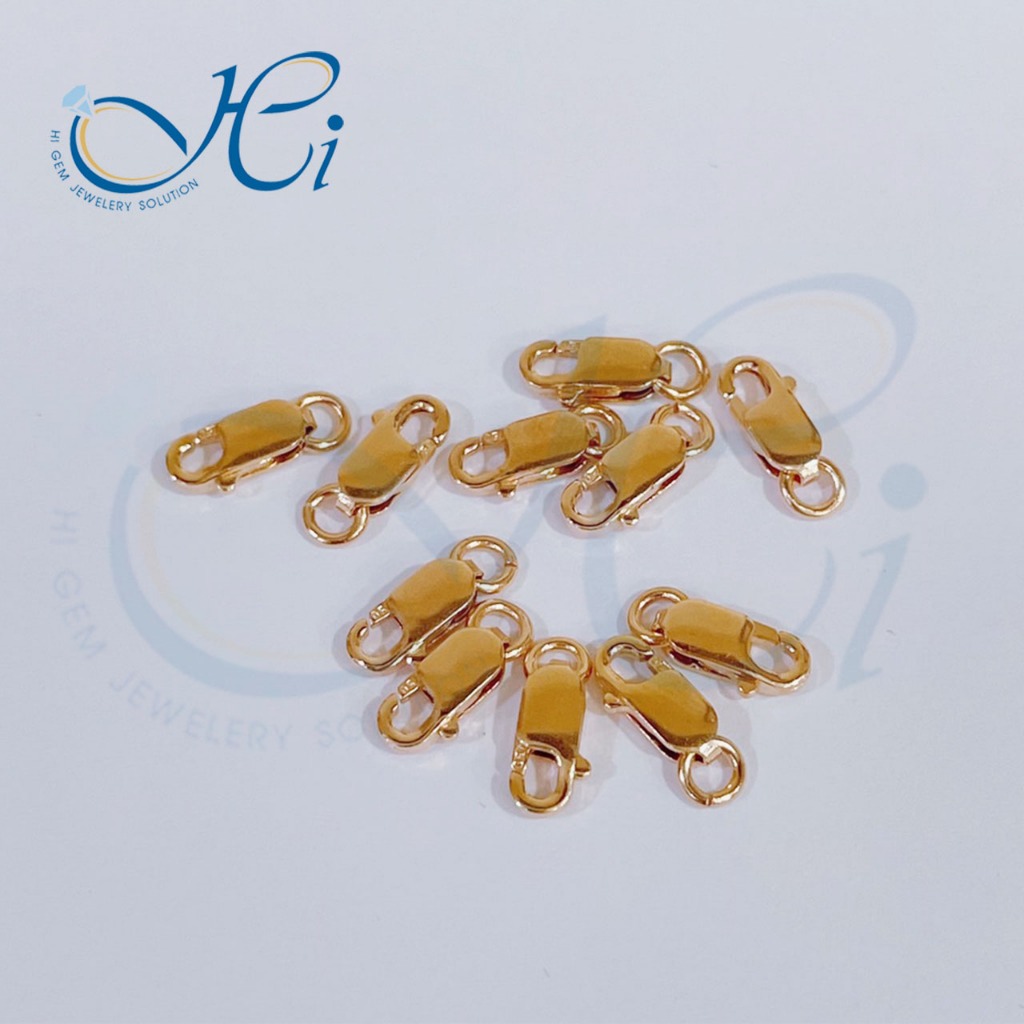 ตะขอ Higem สร้อยคอ พิ้งโกลด์ โรสโกลด์ ทองแท้18k อิตาลี น้ำหนัก 0.40 กรัม มีใบรับประกันจากทางร้าน