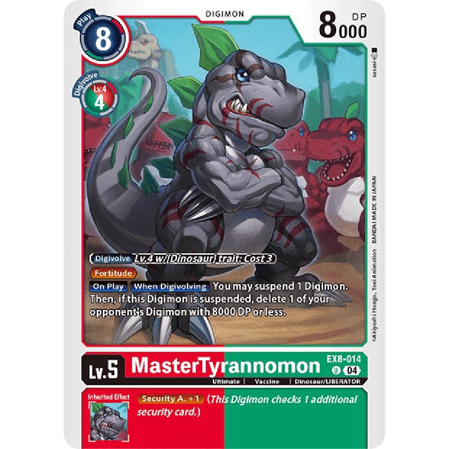 [Digimon] MasterTyrannomon EX8-014 Digimon Card การ์ดสะสมดิจิม่อน ร้านDDN