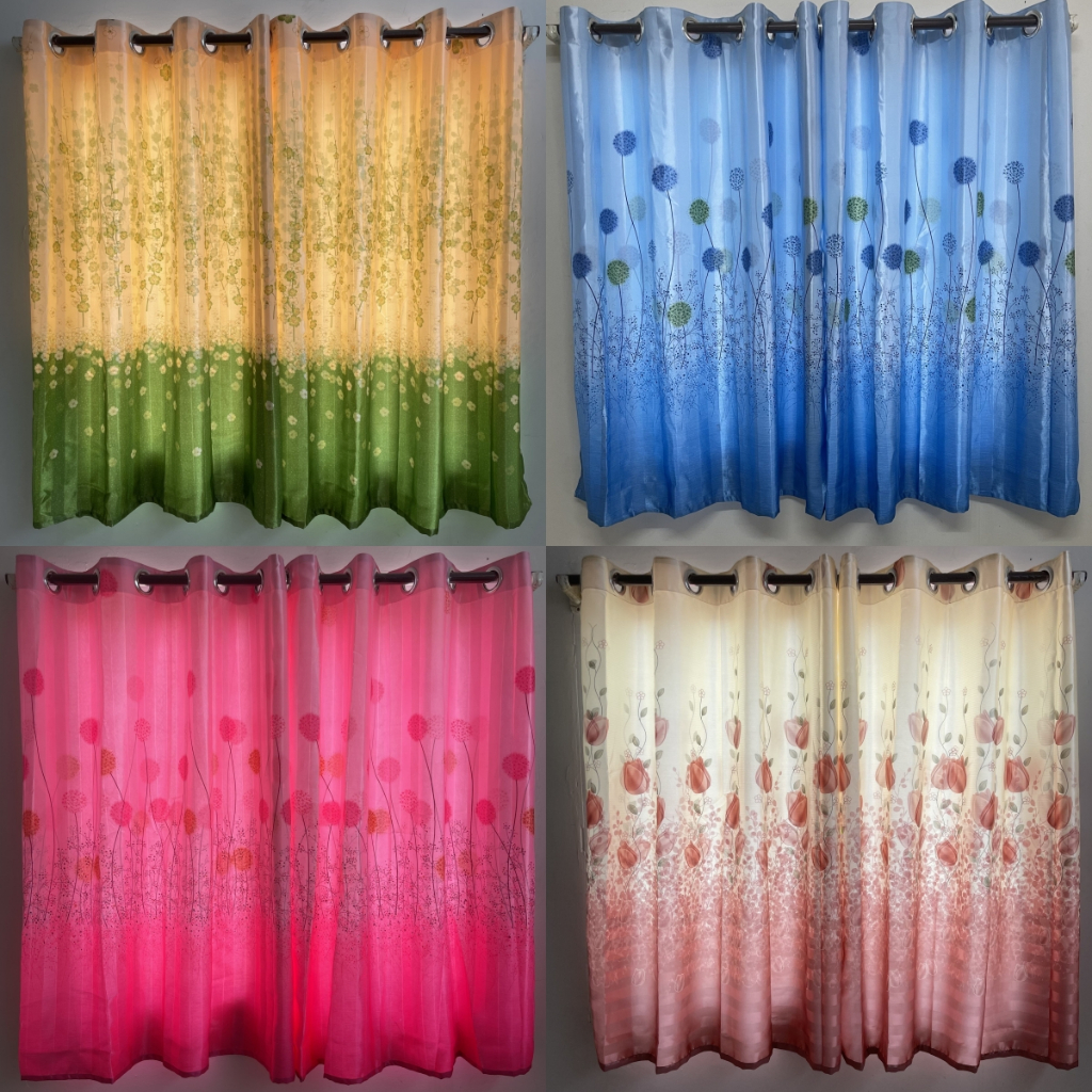 แนะนำ ผ้าม่าน ผ้าม่าน ผ้าม่านหน้าต่าง ผ้าม่านสำเร็จรุป ผ้าม่านเจาะตาไก่ ผ้ายูวีลาย2ด้านขนาด130*130 สีสวย ตรงปก100% ราคาพิเศษ มีเก็บเงินปลายทาง