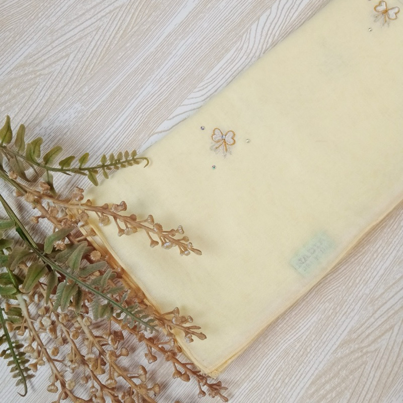 🌱[ บาวา RoseGold ] ปักโบว์ ติดเพชร หลาสกรู Bawal sulam minimal Bidang45