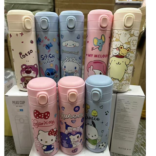 ขวดน้ำสแตนเลส กระบอกน้ำเก็บความร้อน เก็บความเย็น 420ML ลายการ์ตูนน่ารักๆ 420