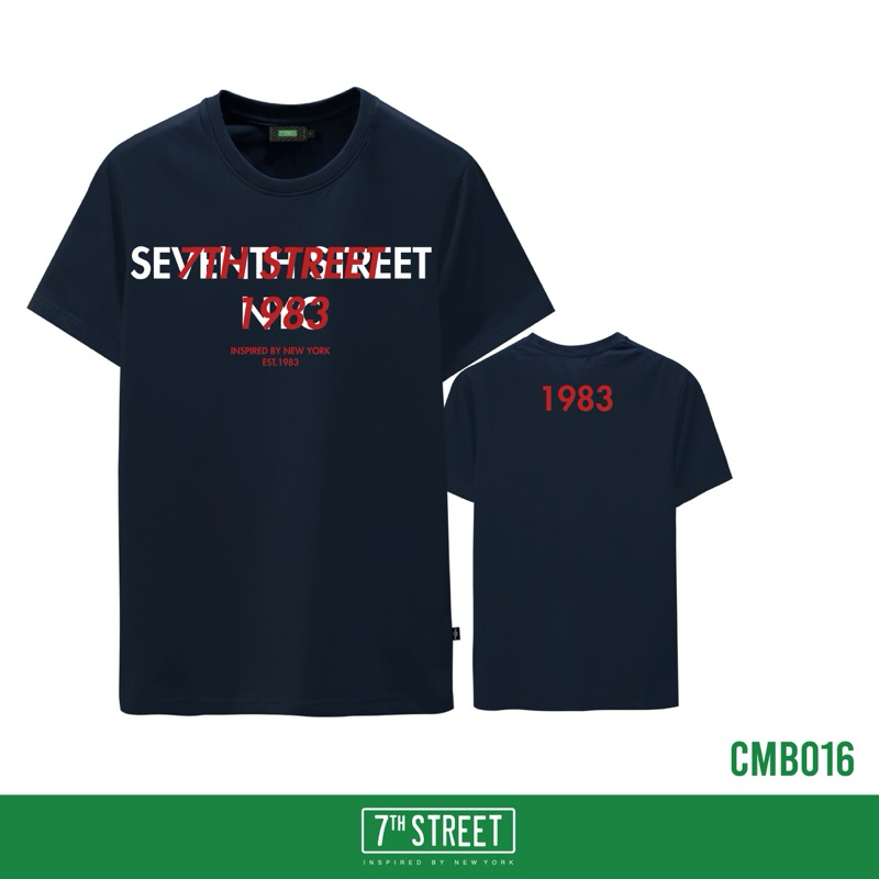 7th Street ( เซเว่นสตรีท ) เสื้อยืด รุ่น CMB016 (กรมท่า) 7th Street ( เซเว่นสตรีท ) เสื้อยืดยอดนิยม