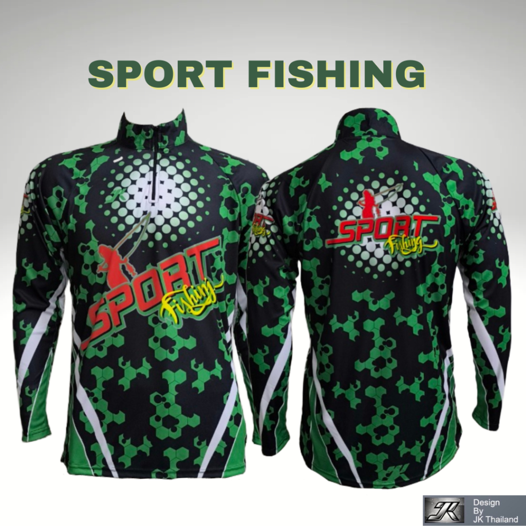 SPORT FISHING เสื้อตกปลาแขนยาว JK Thailand กันยูวีป้องกันรังสี UV 80%