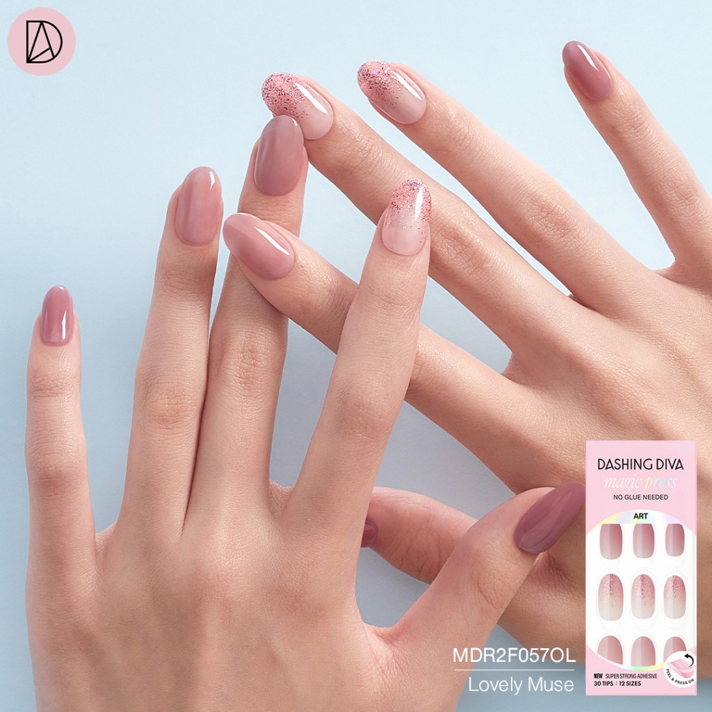 Dashing Diva เล็บปลอม ทรงไข่ รุ่น MDR2F040OL-MDR2F069OL จำนวน 1 กล่องมี 30 เล็บ