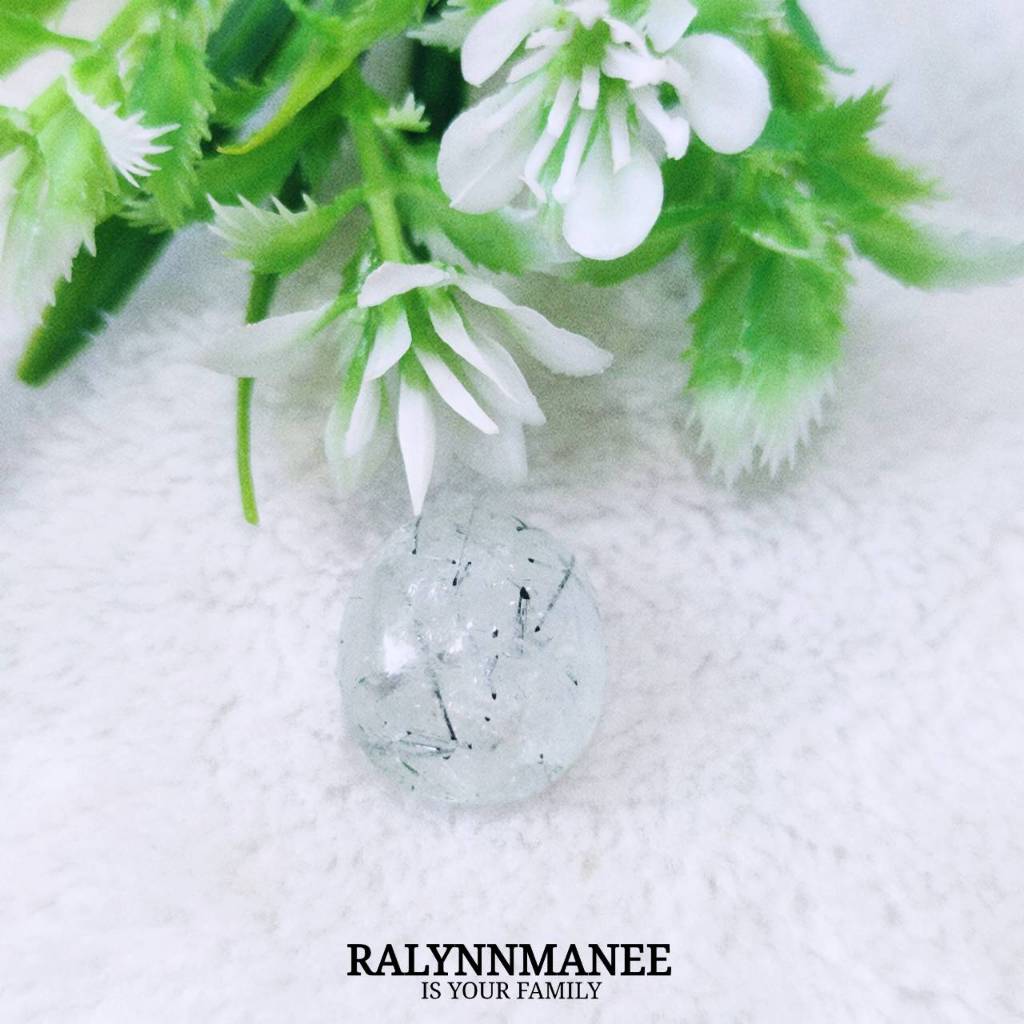 BR003 หินไหมดำแท้ (  Natural Black Rutilated Quartz ) ต้องการใบเซอร์+250 บาท สอบถามเพิ่มเติมทางข้อคว