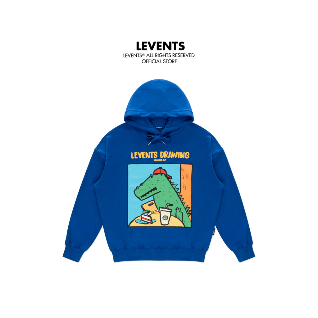 Levents® Crocodile Hoodie เสื้อฮู้ดทรงโอเวอร์ไซส์ ผ้าหนา ยับยาก
