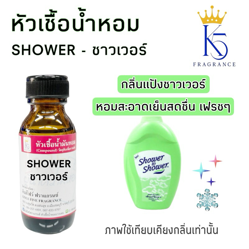 หัวเชื้อน้ำหอมชาวเวอร์ SHOWER กลิ่นแป้ง ชาร์เว่อ