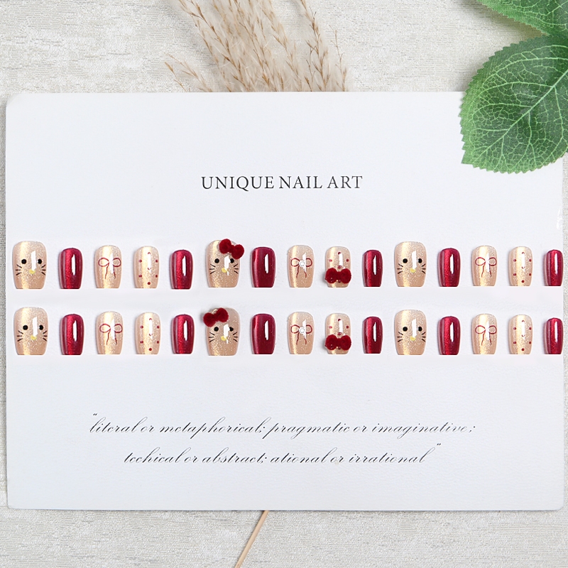 【สินค้าใหม่DD324] พร้อมส่งในไทย แฟลชเจาะเล็บปลอม เล็บปลอมกันน้ำ กล่องละ 24 ชิ้น เล็บปลอมสำเร็จรูป