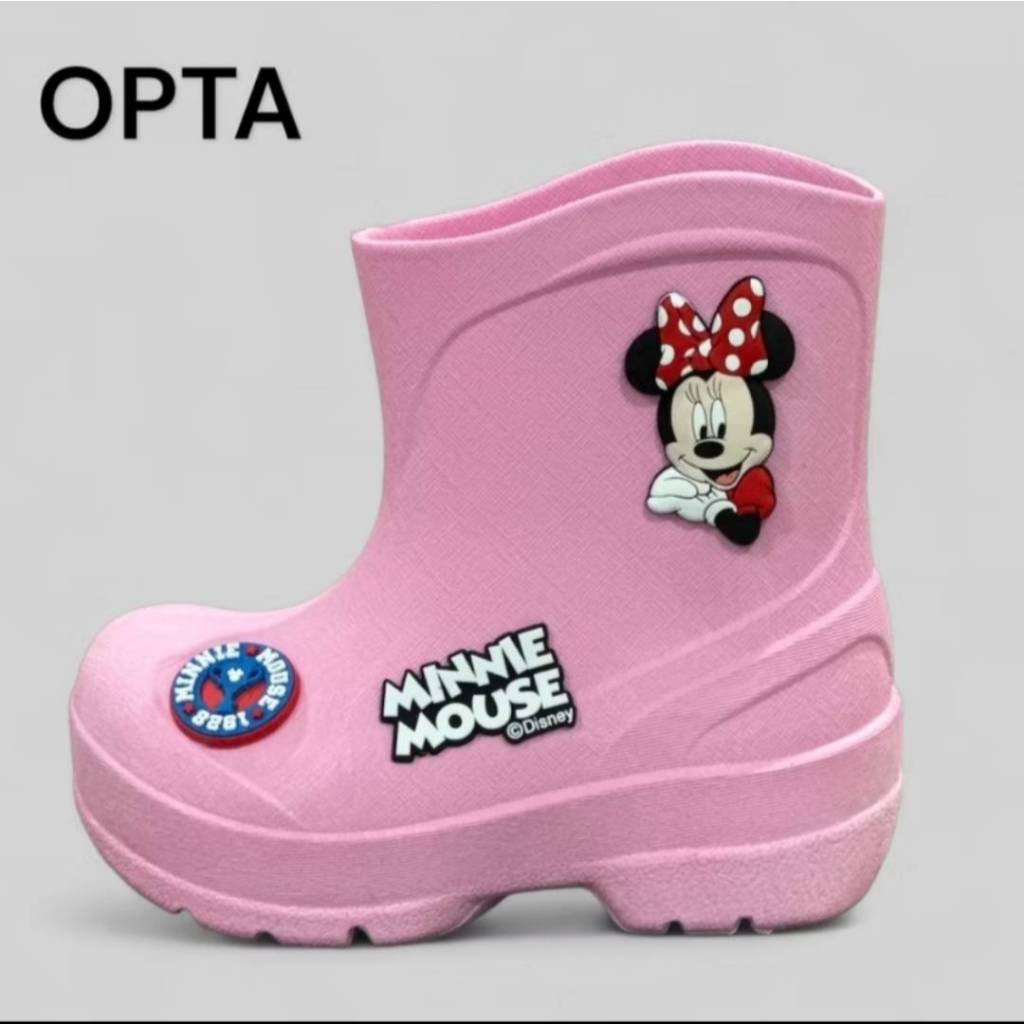 OPTA รองเท้าบู๊ทเด็ก PVC ลายลิขสิทธิ์แท้ Minnie  marvel ไซส์ 15-21