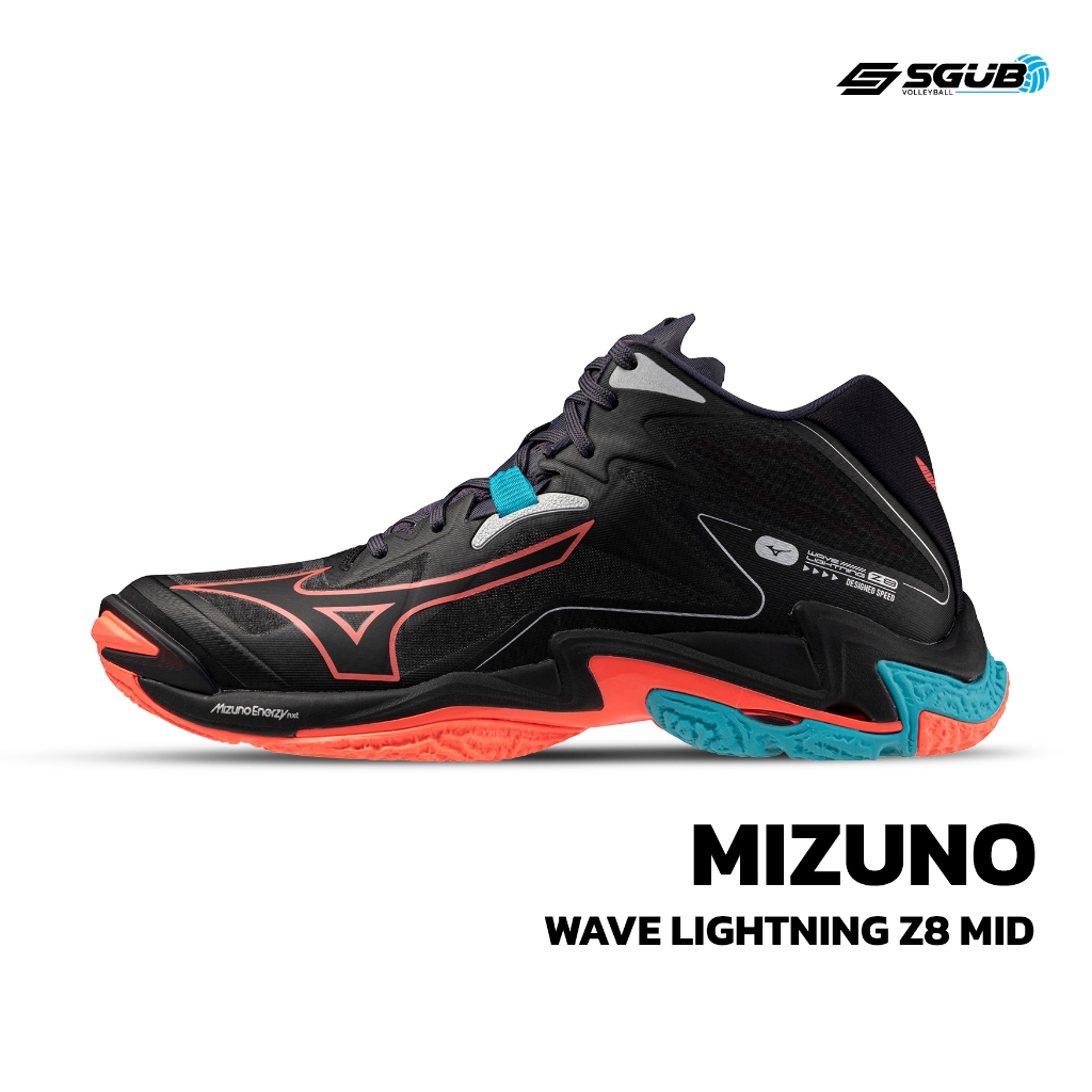 รองเท้าวอลเลย์บอลของแท้ MIZUNO Unisex รุ่น WAVE LIGHTNING Z8 หุ้มข้อ