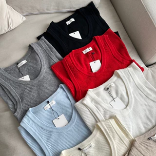 JENNY TOP | เสื้อกล้ามไหมพรมคอกลมตัวยาว ยืดหยุ่นได้เยอะ