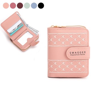 กระเป๋าสตางค์ใบสั้น หนังสังเคราระห์ (GC-5501) ดีไซน์สวยปักลา…