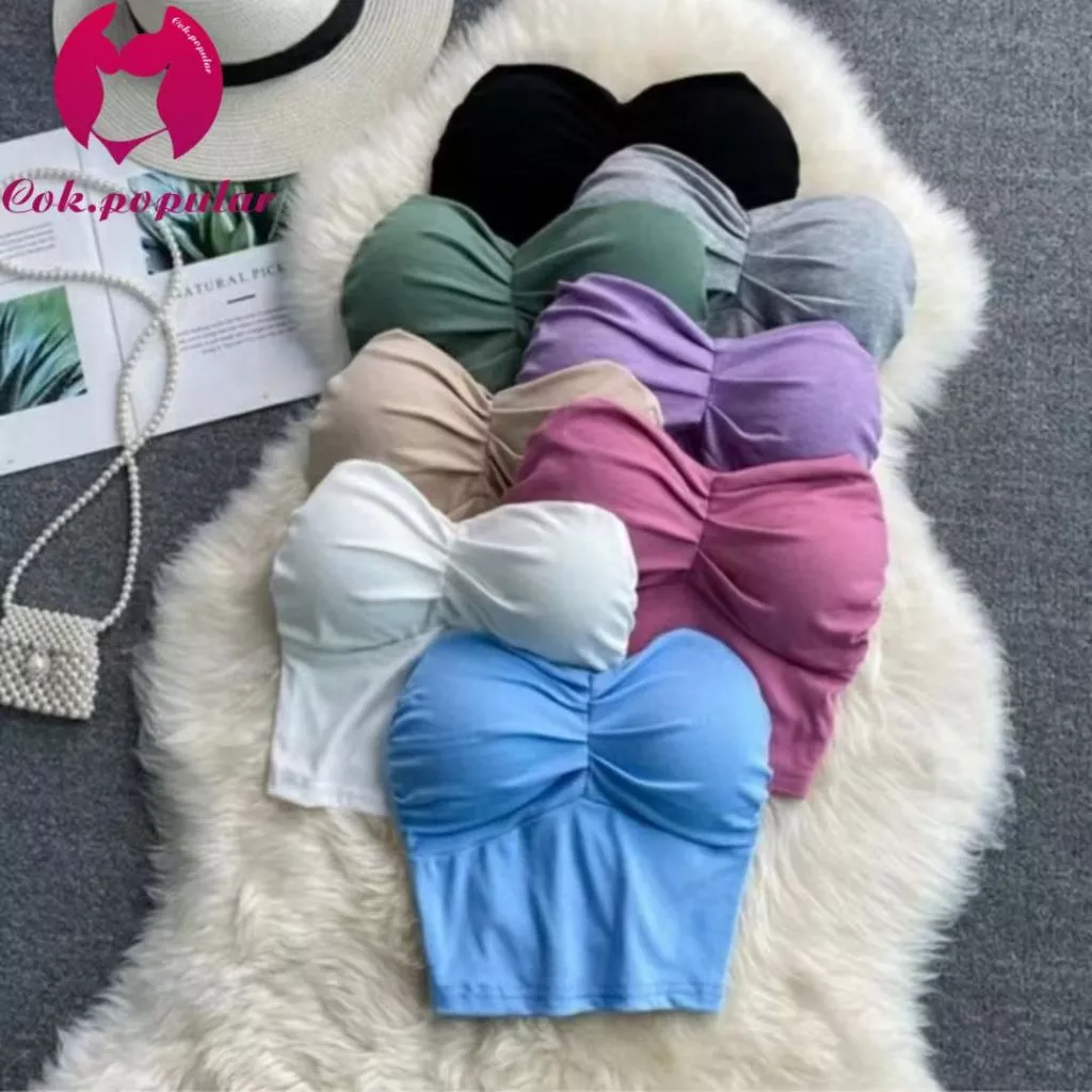 #284 เกาะอก สายฝอ ดันทรง สุดแซ่บ เซ็กซี่มาก ใส่ได้ ใส่เที่ยว สวยมาก ผ้านิ่ม เสื้อผ้า ผู้หญิง สินค้าพร้อมส่ง