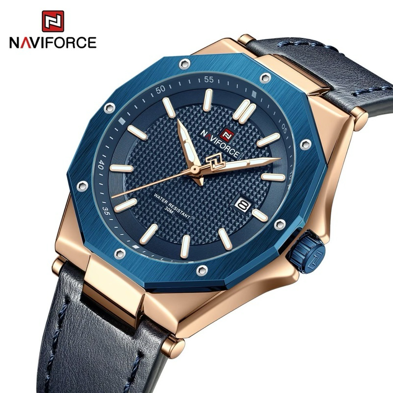 NAVIFORCE แบรนแท้ กันน้ำได้ 100% พร้อมกล่องหนังปั๊มแบรน
