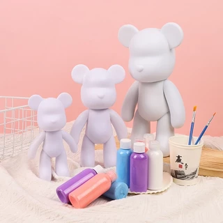 ในไทย-พร้อมส่ง สีอะคริลิคเหลว diy ความจุขนาด 60ml และ สีเทหมีโมเดลตุ๊กตาหมีกราฟฟิติหรือปูนระบายสีเด็กต่างๆ