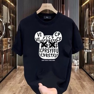 เสื้อยืด oversize เสื้อยืดสีดํา คอกลม การ์ตูน สไตล์อเมริกัน …