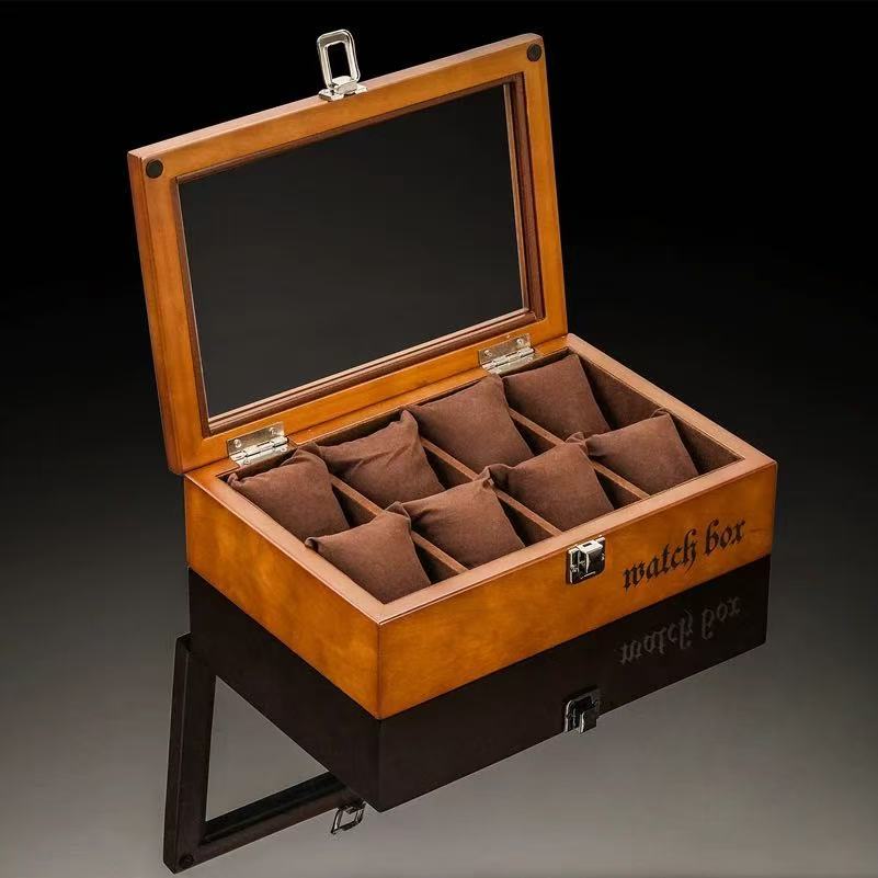 ไม้แท กล่องนาฬิกา 8 เรือน กล่องใส่นาฬิกา Watch Box กล่องของขวัญ