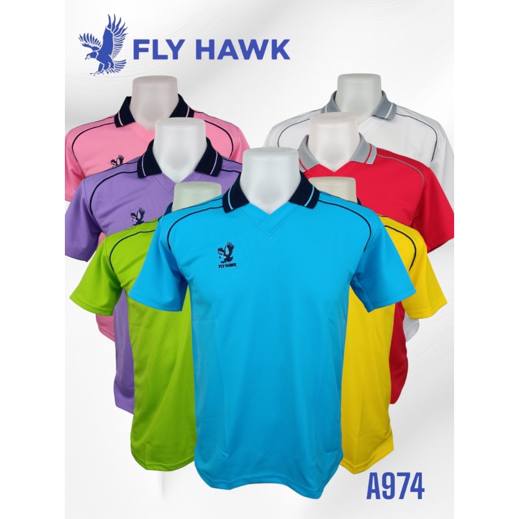 เสื้อกีฬาคอปกผู้ใหญ่ FLY HAWK รุ่น A974