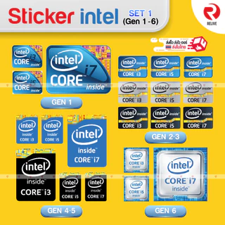 สติ๊กเกอร์ #SET1✨Intel Core i3,i5,i7,i9 Gen 1-6 ✨ Sticker ตกแต่ง PC Notebook 🆒 ของหายาก ราคาถูก 🆒