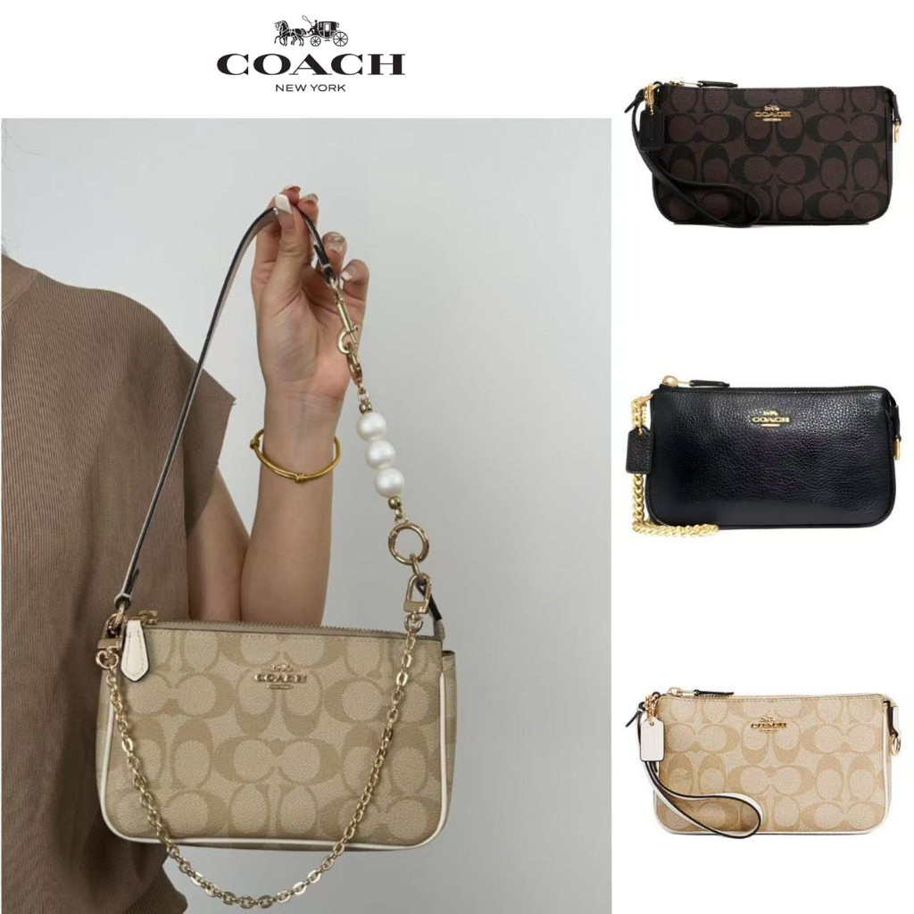 Nolita 19 coach แท้ Classic Presbyopia Mahjong Bag กระเป๋าคลัตช์ใต้วงแขน