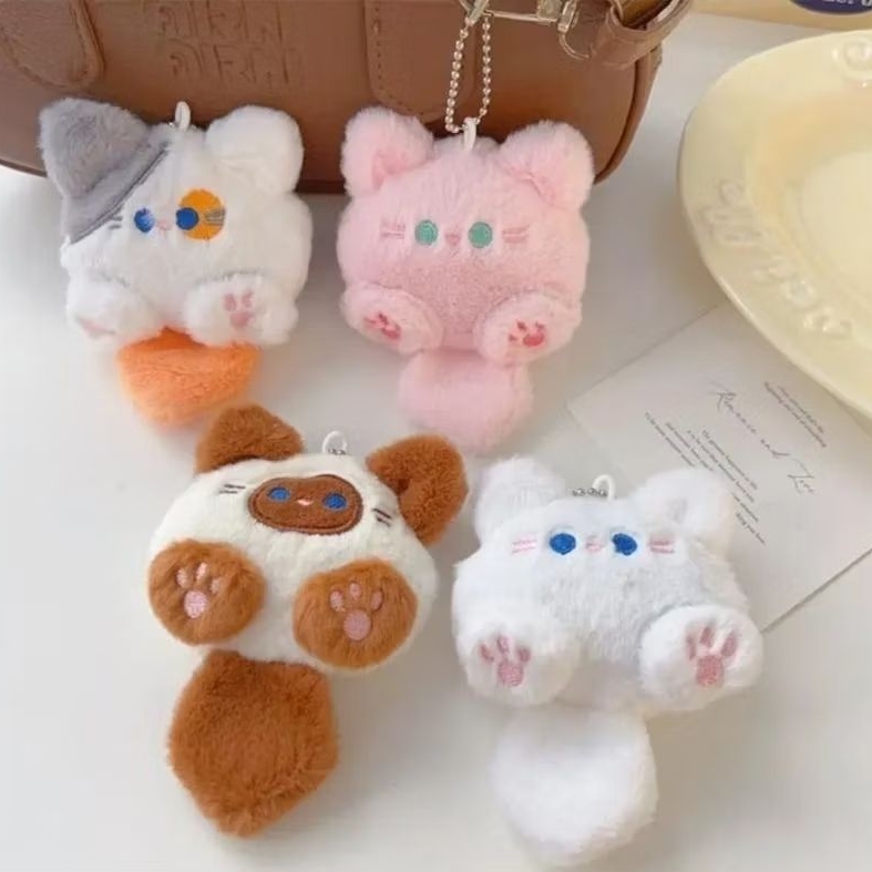 พร้อมส่งจากไทย  🐱 พวงกุญแจแมว พวงกุญแจน้องแมว ตุ๊กตาแมว ขนนิ่ม ที่ห้อยกระเป๋า จี้ห้อยกระเป๋า ตุ๊กตาแมว