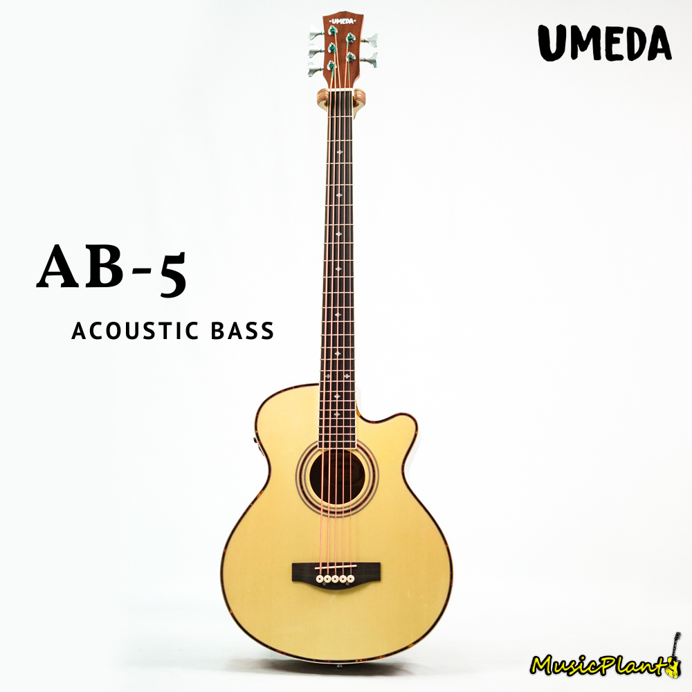 Umeda เบสโปร่งไฟฟ้า 4 และ 5 สาย รุ่น AB-4 / AB-5 Acoustic Bass มี EQ และ จูนเนอร์ ในตัว